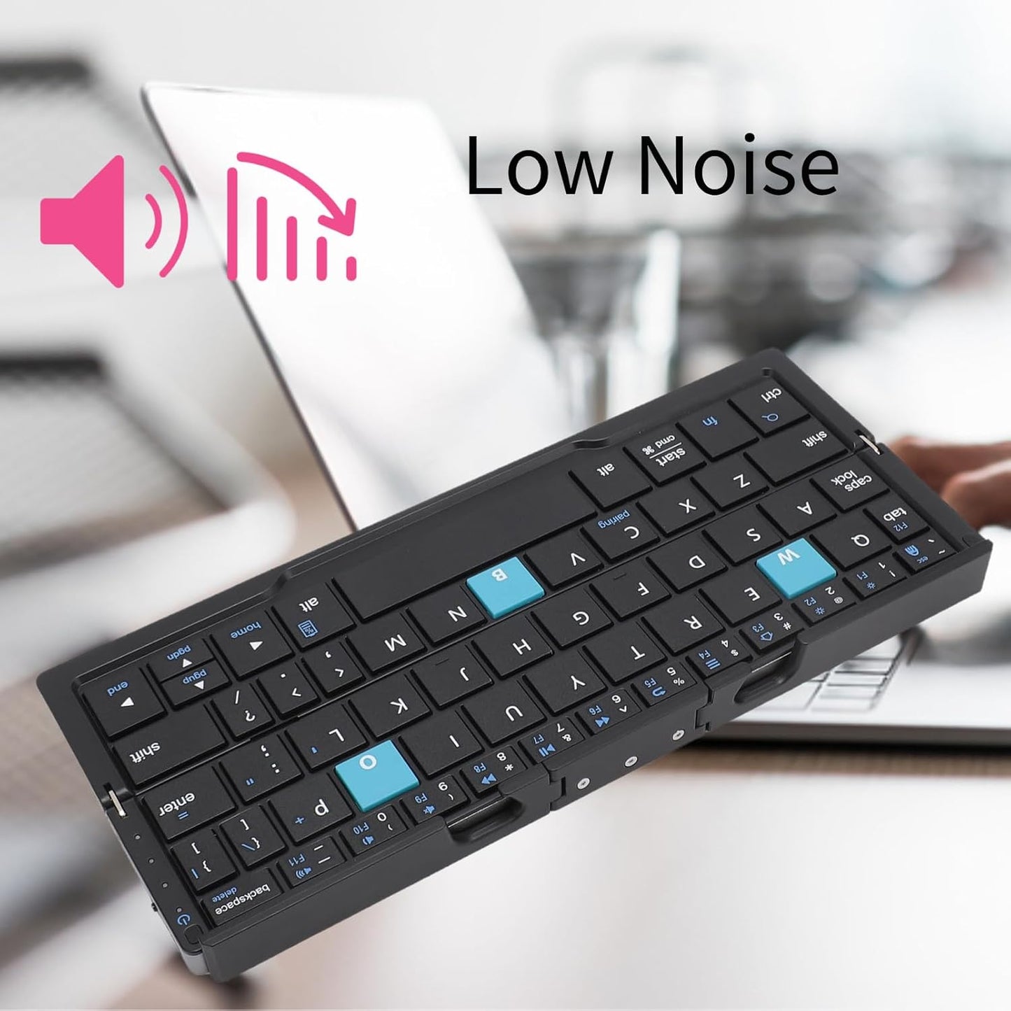 ✨⌨Foldable Bluetooth Keyboard, Cordless Portable Keypad with Stand💡, Mini Pocket Travel💻
