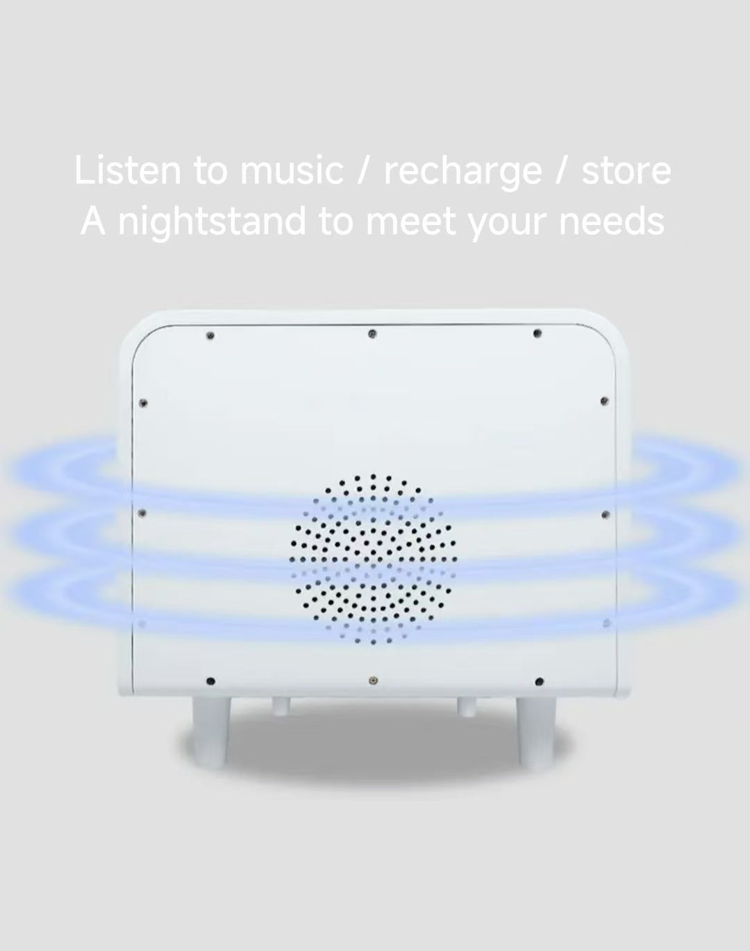 💡Smart bedside table modern simple creative bedroom multi-function wireless charging Bluetooth speaker fingerprint lock