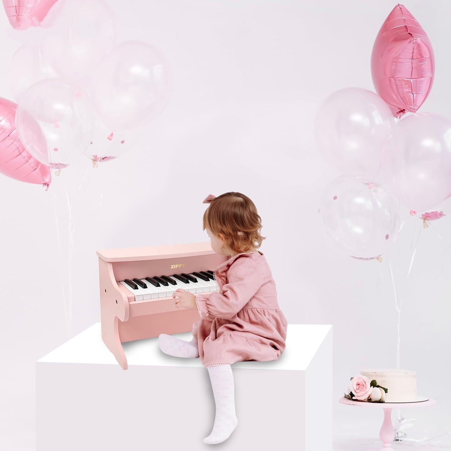 🎹Mini Music Instrument, 25 Keys Digital Piano 🎼Toy, Educational Kids Piano Keyboard, Wood (Walnut)