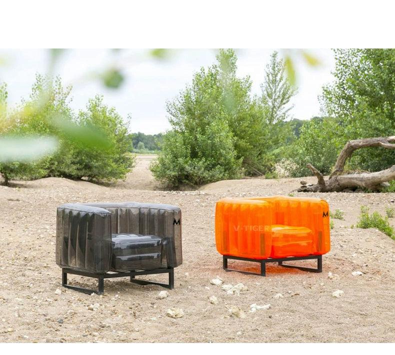 🔥Trendy influencer PVC environmentally friendly material living room DIY sofa✨ beach party camping yard inflatable sofa
