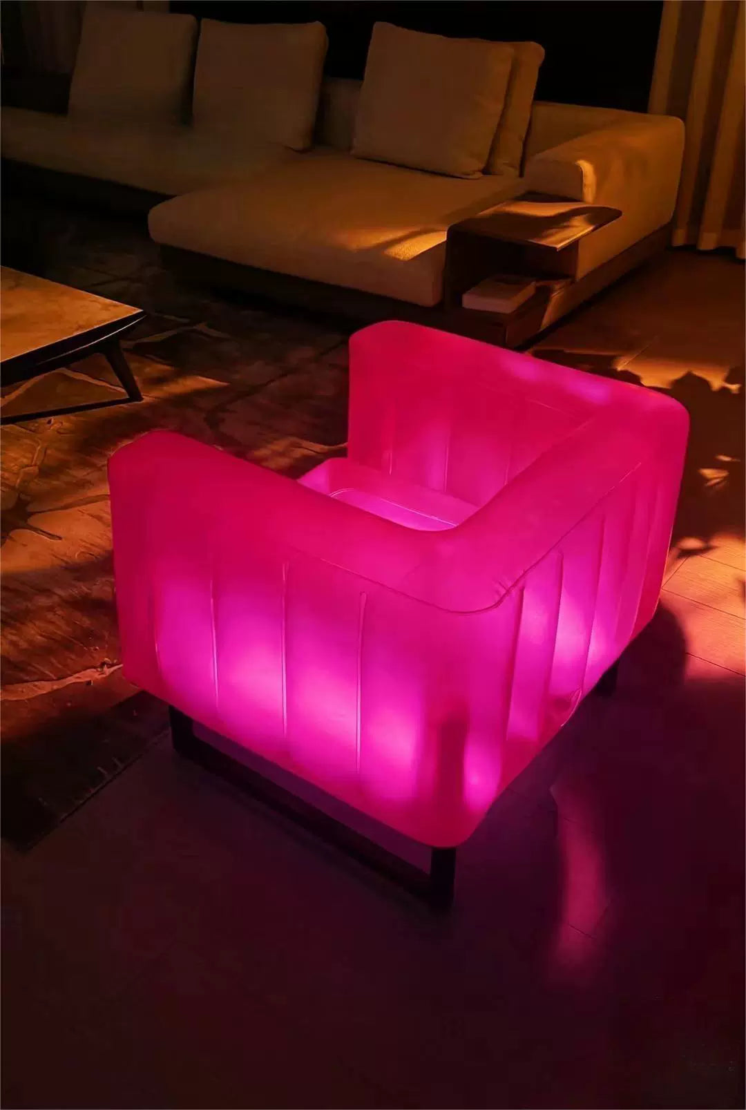 🔥Trendy influencer PVC environmentally friendly material living room DIY sofa✨ beach party camping yard inflatable sofa