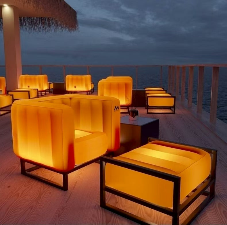 🔥Trendy influencer PVC environmentally friendly material living room DIY sofa✨ beach party camping yard inflatable sofa