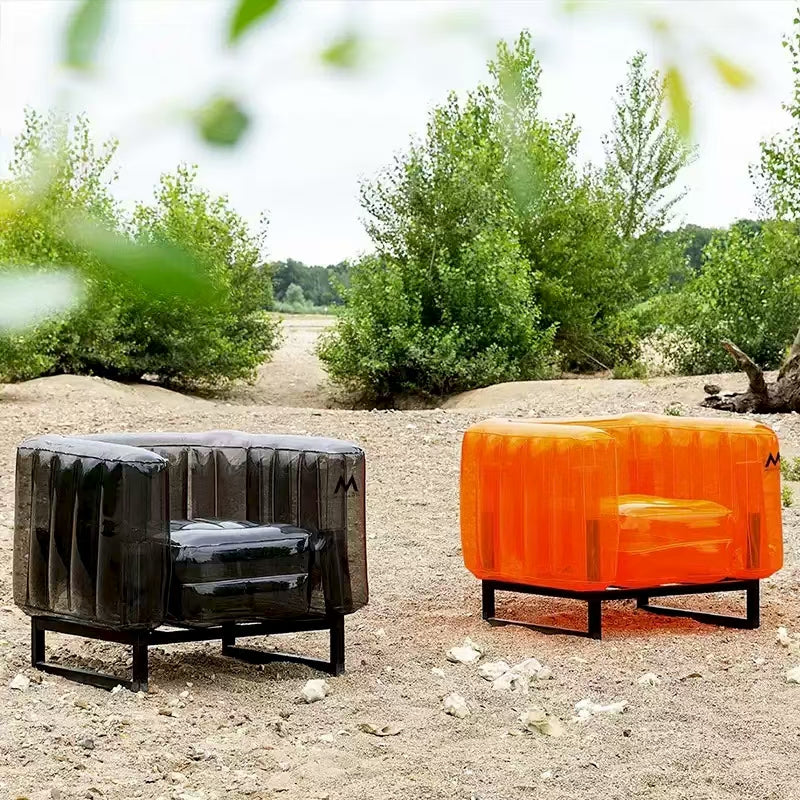 🔥Trendy influencer PVC environmentally friendly material living room DIY sofa✨ beach party camping yard inflatable sofa