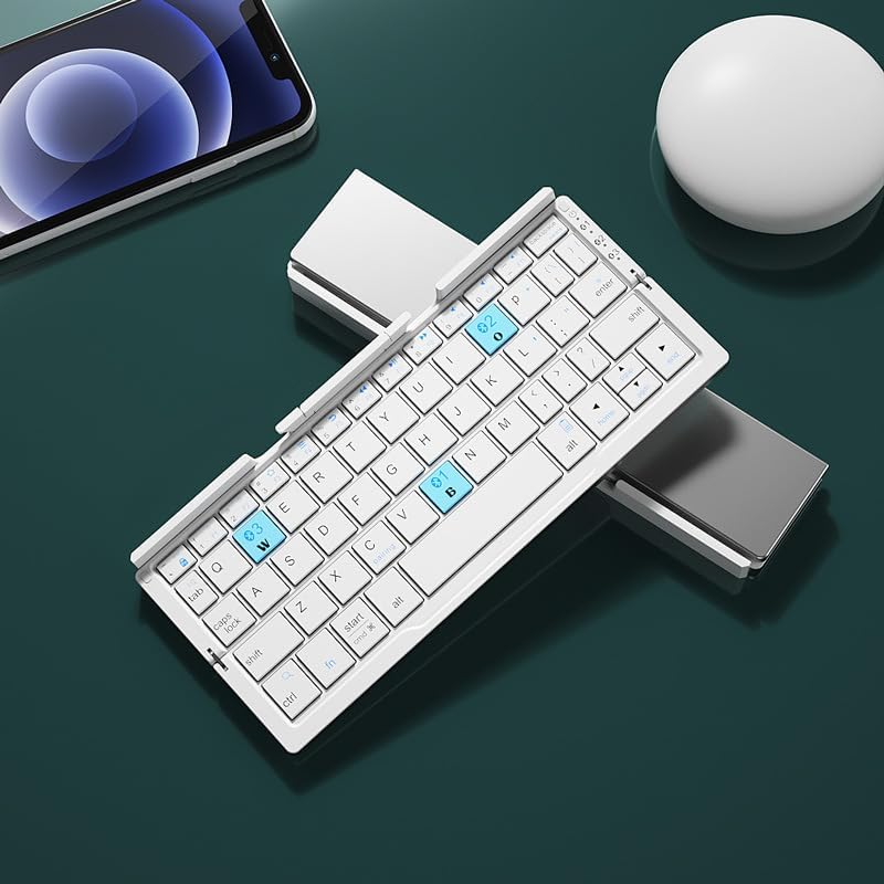 ✨⌨Foldable Bluetooth Keyboard, Cordless Portable Keypad with Stand💡, Mini Pocket Travel💻