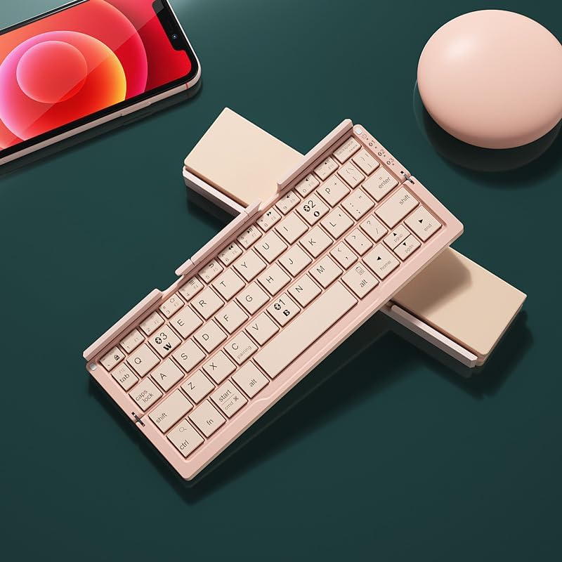 ✨⌨Foldable Bluetooth Keyboard, Cordless Portable Keypad with Stand💡, Mini Pocket Travel💻