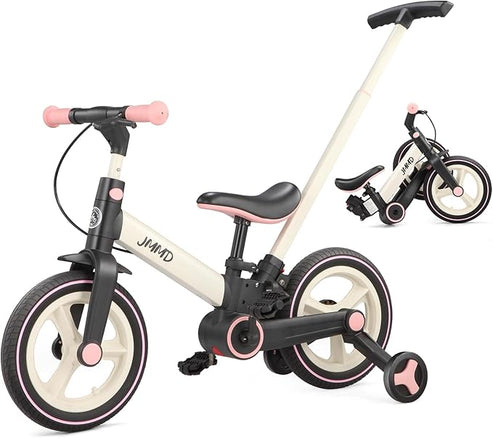 ✨6-in-1 Toddler Bike & Stroller | Foldable Push Bike w/Training Wheels