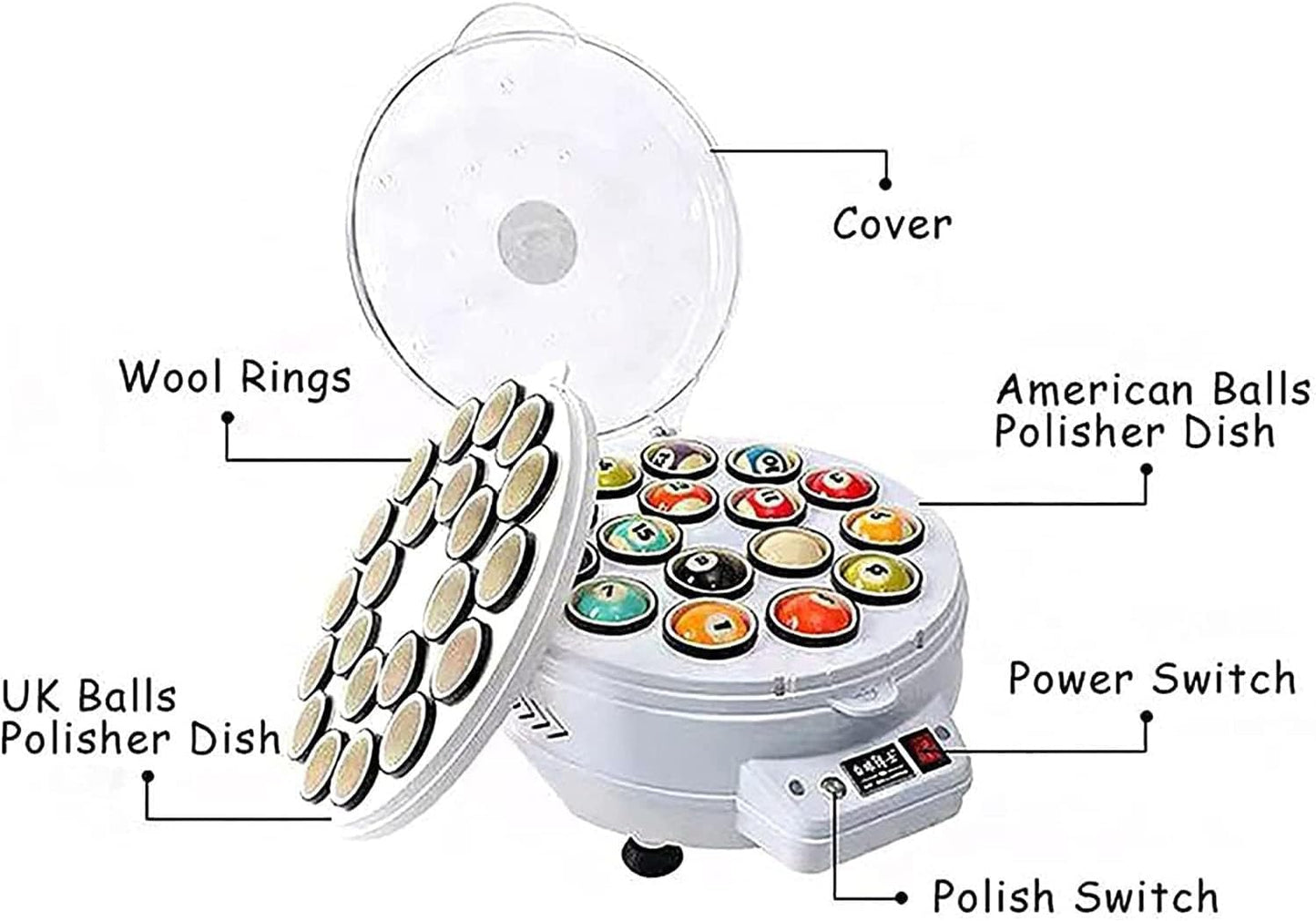✨🎱Professional Upgraded Billiard Ball Cleaner and Polisher for Pool & Snooker,16-Ball and 22-Ball