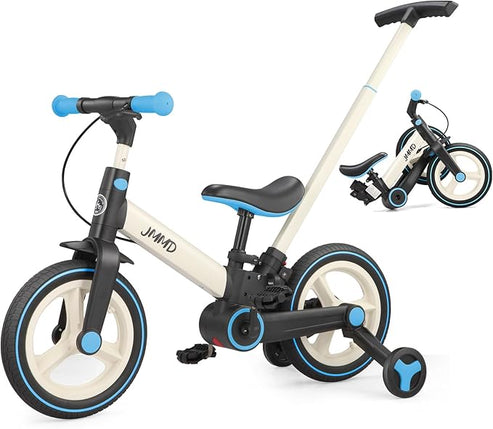 ✨6-in-1 Toddler Bike & Stroller | Foldable Push Bike w/Training Wheels