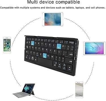 ✨⌨Foldable Bluetooth Keyboard, Cordless Portable Keypad with Stand💡, Mini Pocket Travel💻
