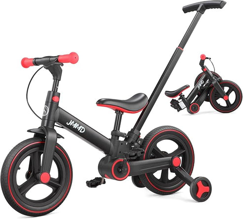 ✨6-in-1 Toddler Bike & Stroller | Foldable Push Bike w/Training Wheels