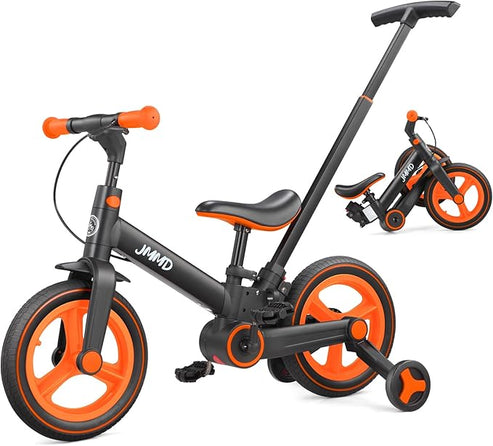 ✨6-in-1 Toddler Bike & Stroller | Foldable Push Bike w/Training Wheels
