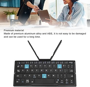 ✨⌨Foldable Bluetooth Keyboard, Cordless Portable Keypad with Stand💡, Mini Pocket Travel💻