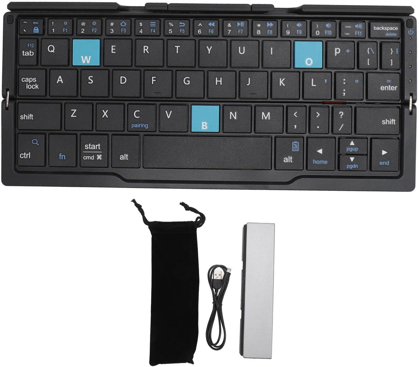 ✨⌨Foldable Bluetooth Keyboard, Cordless Portable Keypad with Stand💡, Mini Pocket Travel💻