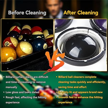 ✨🎱Professional Upgraded Billiard Ball Cleaner and Polisher for Pool & Snooker,16-Ball and 22-Ball