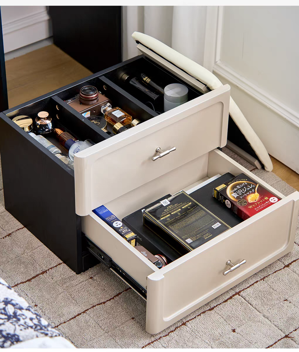 ✨💎Dressing table bedside table integrated small apartment retractable small dressing table storage cabinet