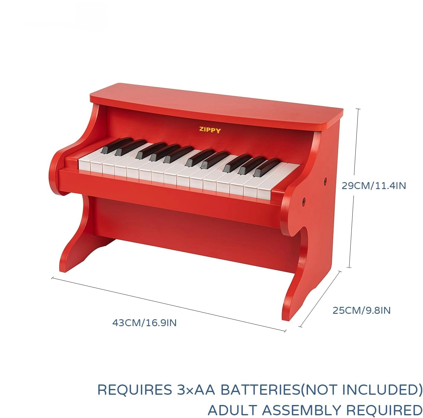 🎹Mini Music Instrument, 25 Keys Digital Piano 🎼Toy, Educational Kids Piano Keyboard, Wood (Walnut)