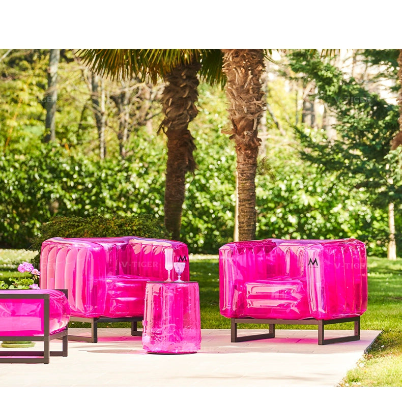 🔥Trendy influencer PVC environmentally friendly material living room DIY sofa✨ beach party camping yard inflatable sofa