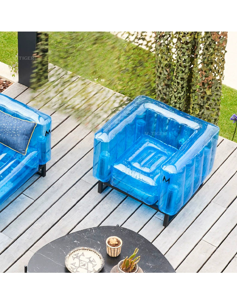 🔥Trendy influencer PVC environmentally friendly material living room DIY sofa✨ beach party camping yard inflatable sofa