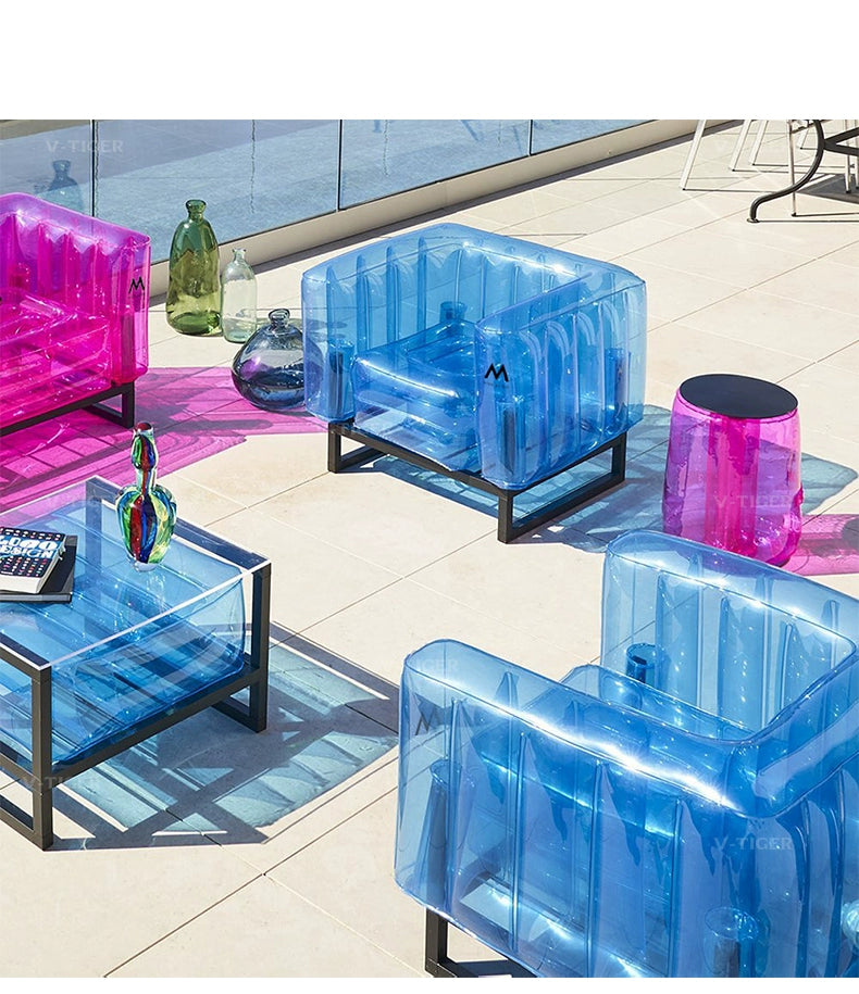 🔥Trendy influencer PVC environmentally friendly material living room DIY sofa✨ beach party camping yard inflatable sofa