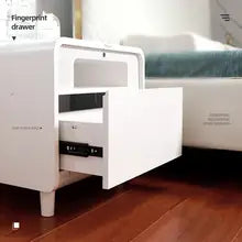 💡Smart bedside table modern simple creative bedroom multi-function wireless charging Bluetooth speaker fingerprint lock