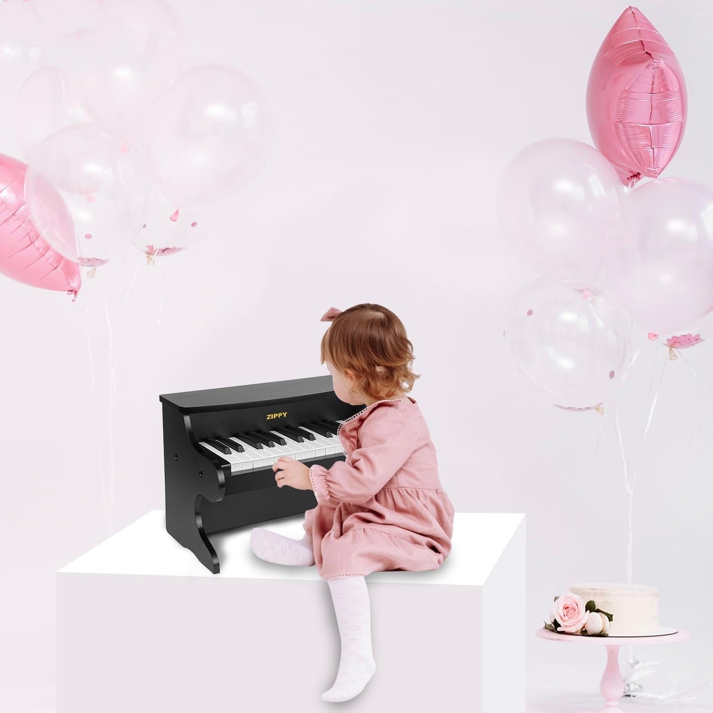 🎹Mini Music Instrument, 25 Keys Digital Piano 🎼Toy, Educational Kids Piano Keyboard, Wood (Walnut)