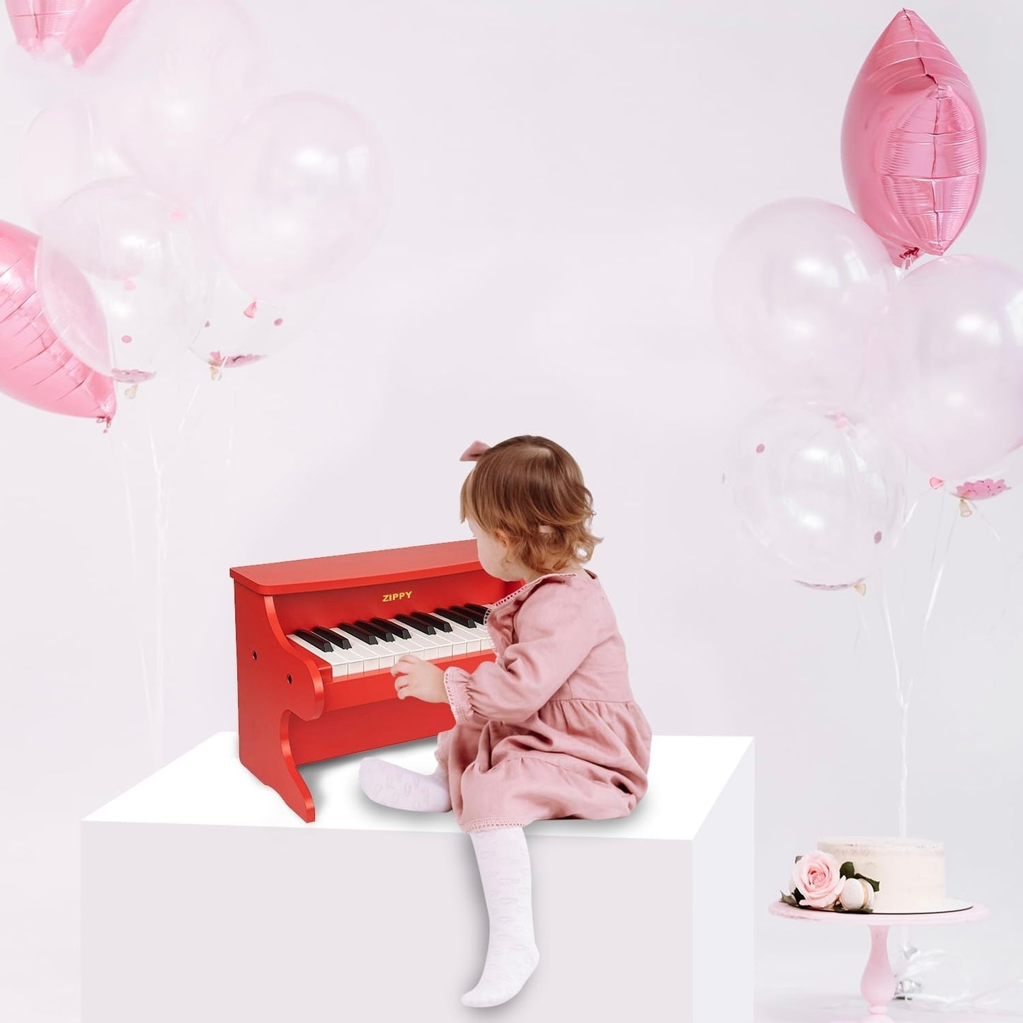 🎹Mini Music Instrument, 25 Keys Digital Piano 🎼Toy, Educational Kids Piano Keyboard, Wood (Walnut)