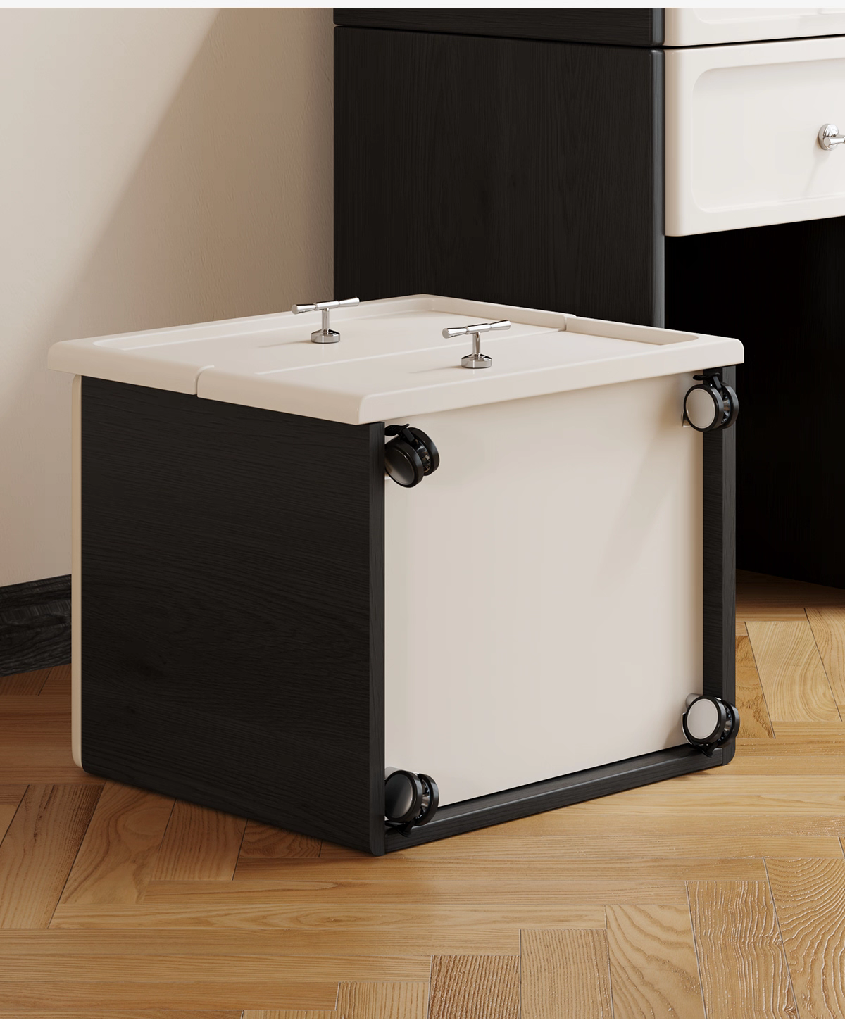 ✨💎Dressing table bedside table integrated small apartment retractable small dressing table storage cabinet