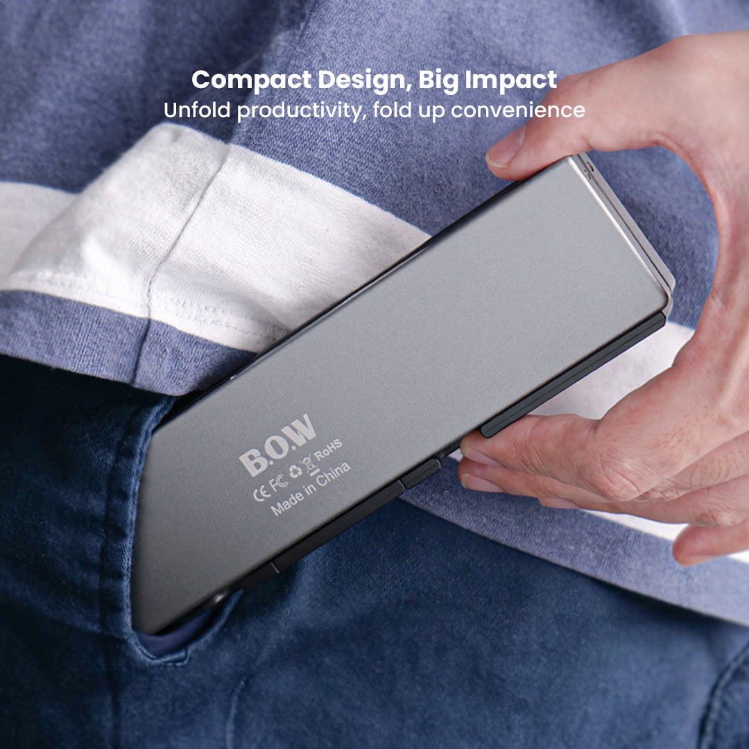 ✨⌨Foldable Bluetooth Keyboard, Cordless Portable Keypad with Stand💡, Mini Pocket Travel💻